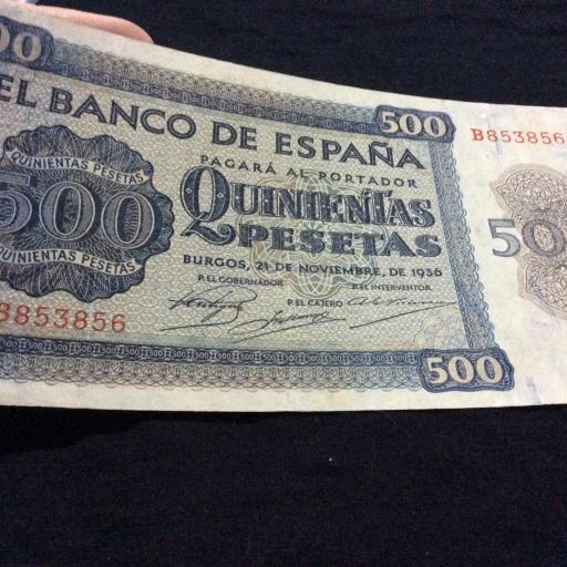 500 PESETAS 1936 - GUERRA CIVIL - BURGOS   [2]