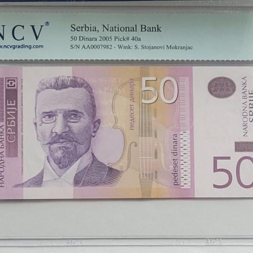 50 DINARAS 2005 - SERBIA