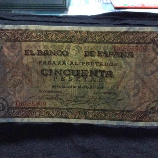 50 PESETAS 1938 - GUERRA CIVIL - BURGOS  [2]