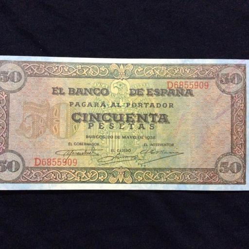 50 PESETAS 1938 - GUERRA CIVIL - BURGOS 