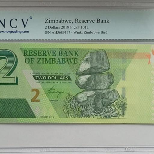 2$ DOLARES 2019 - ZIMBABWE