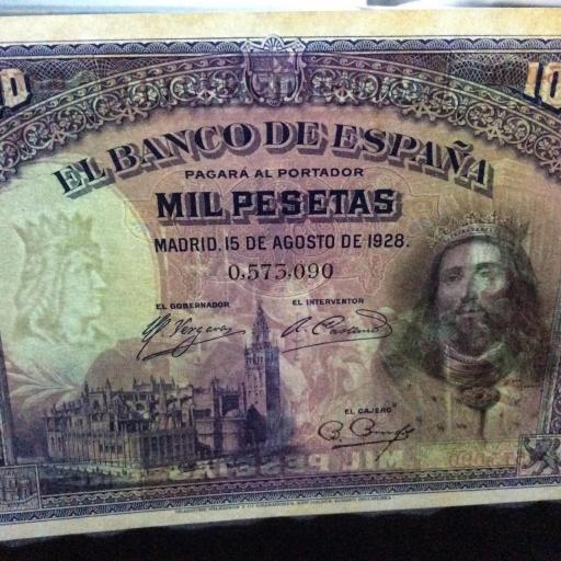 1000 PESETAS 1928 - SAN FERNANDO  [3]