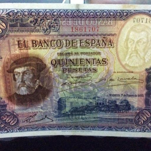 500 PESETAS 1935 - HERNÁN CORTÉS [2]