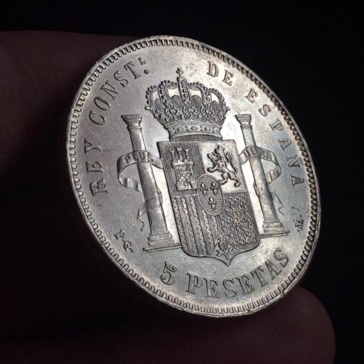 5 PESETAS 1892 - ALFONSO XIII - BUCLES [2]