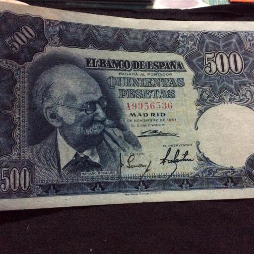 500 PESETAS 1951 - MARIANO BENLLIURE  [2]