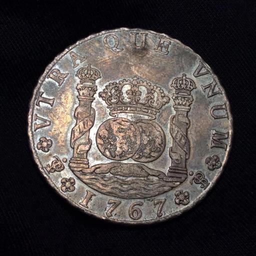 8 REALES 1767 - POTOSI - CARLOS III - MUY RARA 