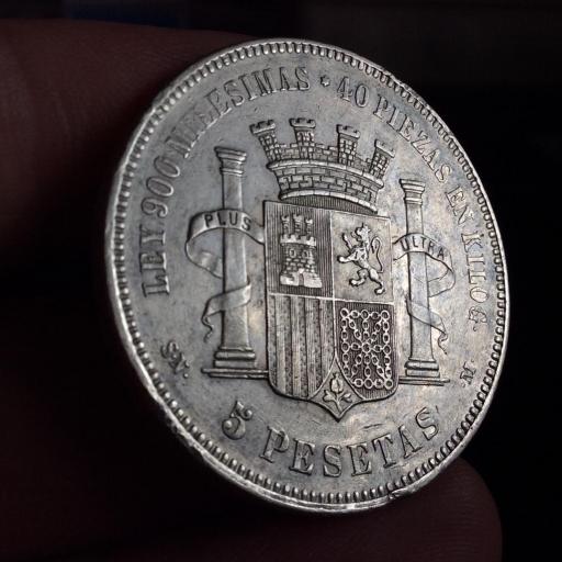 5 PESETAS 1870 - REPUBLICA 