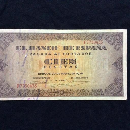 100 PESETAS 1938 - GUERRA CIVIL - BURGOS 