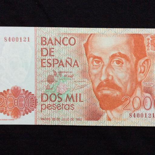 2000 PESETAS 1980 - JUAN RAMÓN JIMÉNEZ - SIN SERIE 