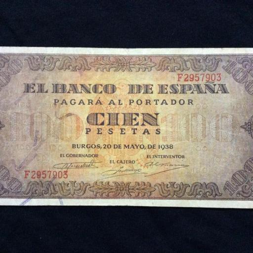 100 PESETAS 1938 - GUERRA CIVIL - BURGOS 