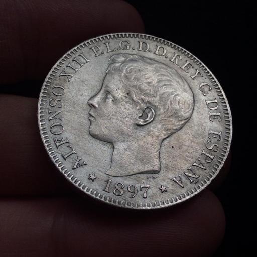 1 PESO 1897 - ALFONSO XIII - FILIPINAS  [2]