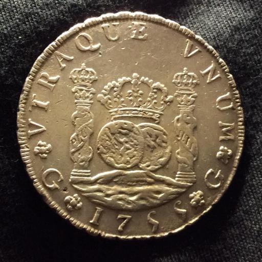 8 REALES 1755 - GUATEMALA - COLUMNARIO 