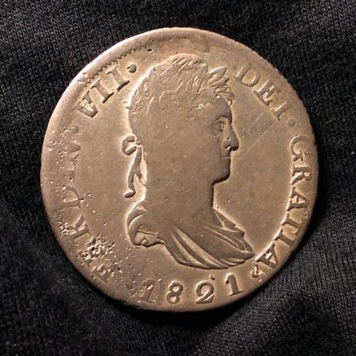 8 REALES 1821 - DURANGO - FERNANDO VII