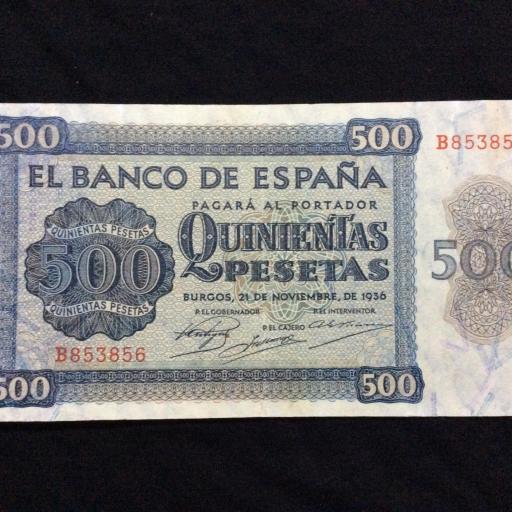 500 PESETAS 1936 - GUERRA CIVIL - BURGOS  