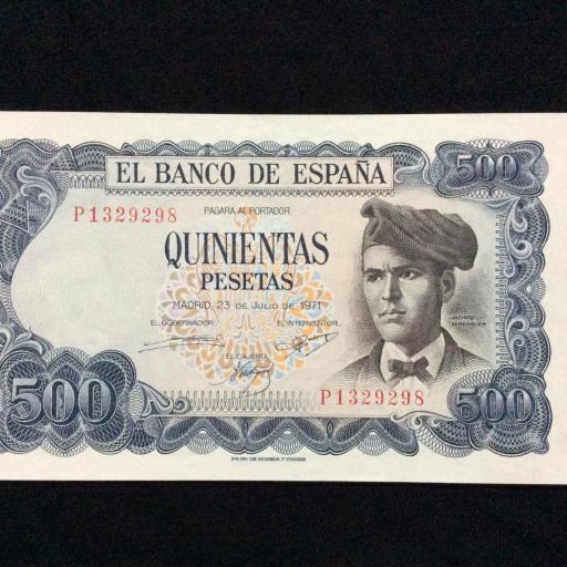 500 PESETAS 1971 - JACINTO VERDAGUER - SIN CIRCULAR 