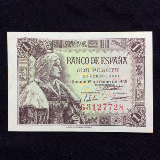 1 PESETA 1945 - ISABEL LA CATÓLICA 