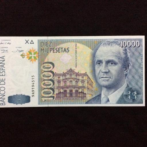 10000 PESETAS 1992 - SERIE 9A - SIN CIRCULAR