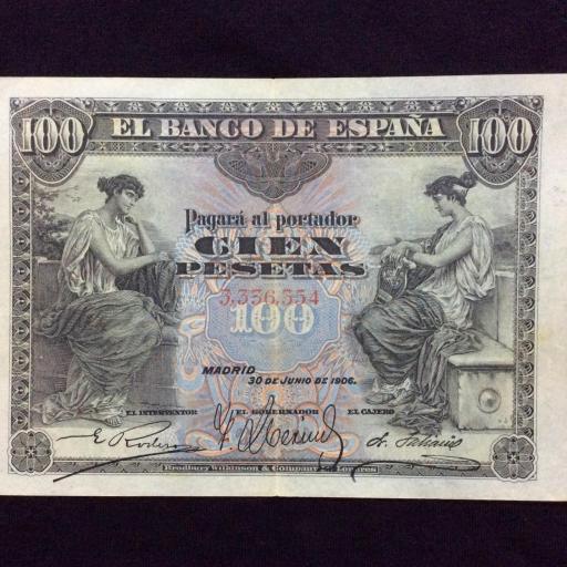 100 PESETAS 1906 - ALEGORIAS - SIN SERIE