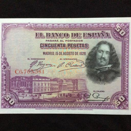 50 PESETAS 1928 - VELAZQUEZ