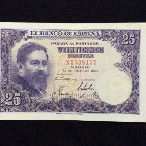 25 PESETAS 1954 - ISAAC ALBENIZ