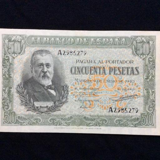 50 PESETAS 1940 - MENENDEZ PELAYO