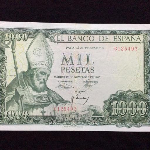 1000 PESETAS 1965 - SIN SERIE