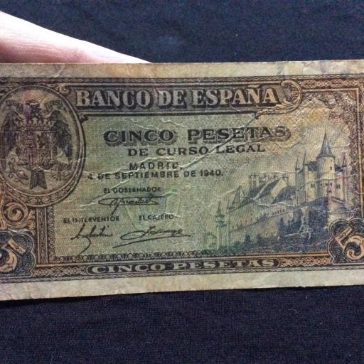 5 PESETAS 1940 - ALCAZAR [2]