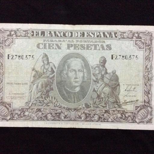 100 PESETAS 1940 - COLON