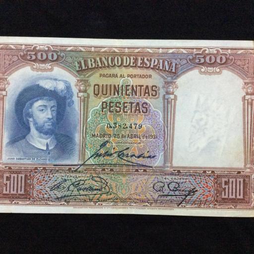 500 PESETAS 1931 - JUAN SEBASTIAN ELCANO