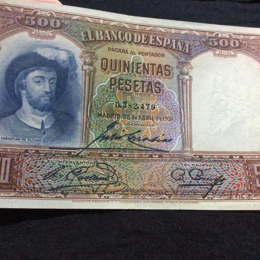 500 PESETAS 1931 - JUAN SEBASTIAN ELCANO [2]