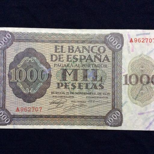 1000 PESETAS 1936 - GUERRA CIVIL - BURGOS