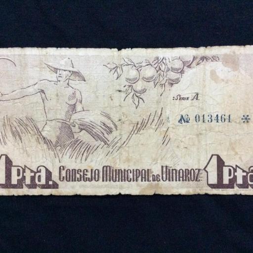 1 PESETA 1937 - BILLETE LOCAL - VINAROZ [1]