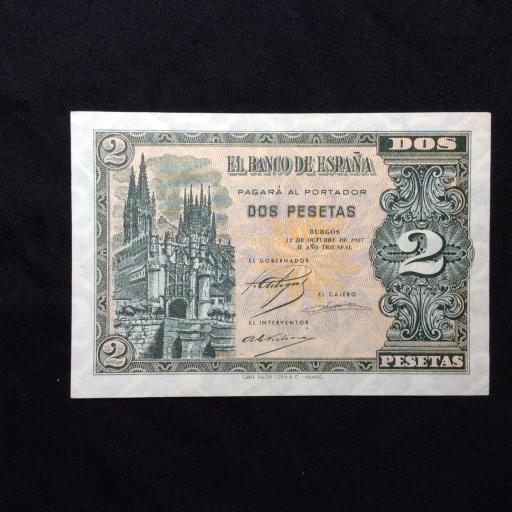 2 PESETAS 1937 - GUERRA CIVIL - BURGOS