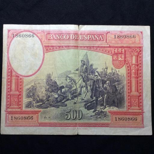 500 PESETAS 1935 - HERNÁN CORTÉS - ESCASO [1]