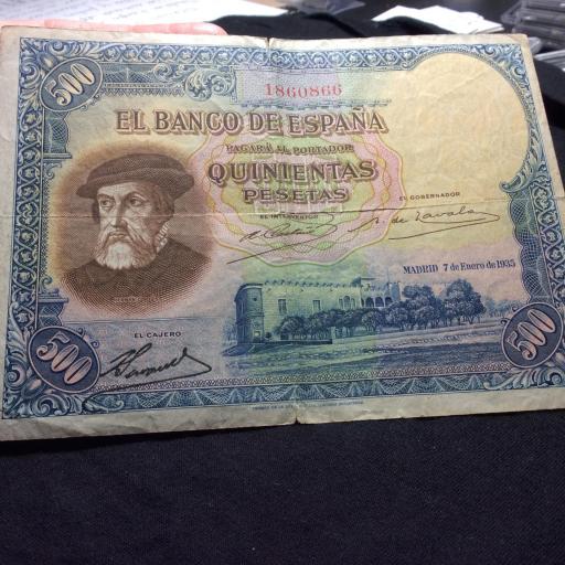 500 PESETAS 1935 - HERNÁN CORTÉS - ESCASO [2]