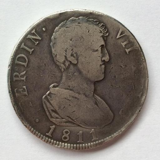 8 REALES PLATA 1811 - VSG - VALENCIA - FERNANDO VII 