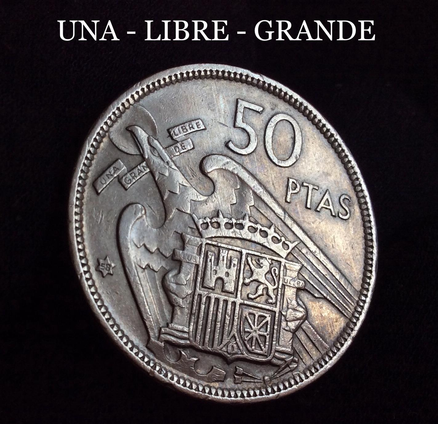 50 PESETAS 1957*58 - UNA LIBRE GRANDE - MUY ESCASA