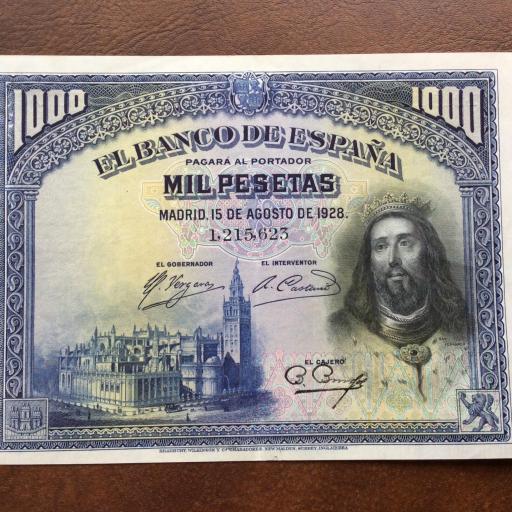 1000 PESETAS 1928 - SIN CIRCULAR- - SAN FERNANDO 