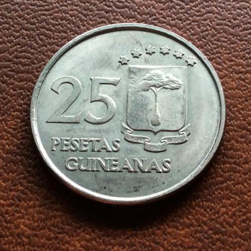 25 PESETAS GUINEANAS - 1969 - REPUBLICA DE GUINEA ECUATORIAL 