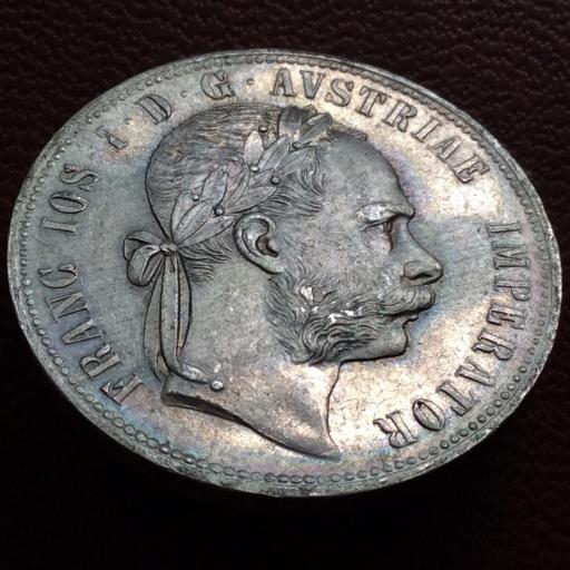 1 FLORÍN DE PLATA DE 1877 - FRANZ JOSEPH I - AUSTRIA - SIN CIRCULAR
