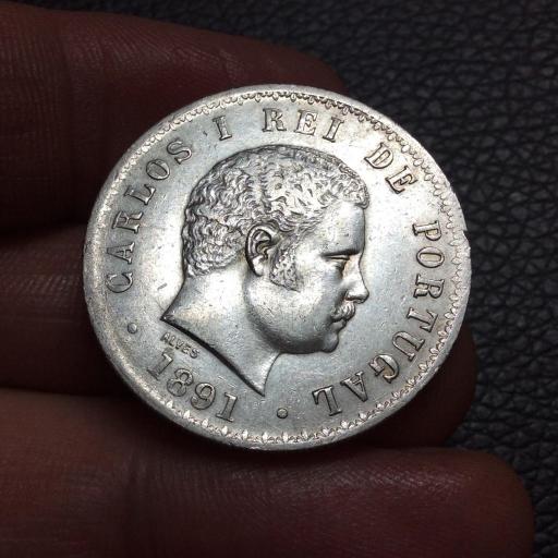 500 Reis plata 1891 - Carlos I - Portugal  [0]
