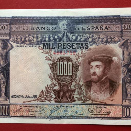 1000 PESETAS 1925 - CARLOS I - EXCELENTE CONSERVACIÓN  [0]