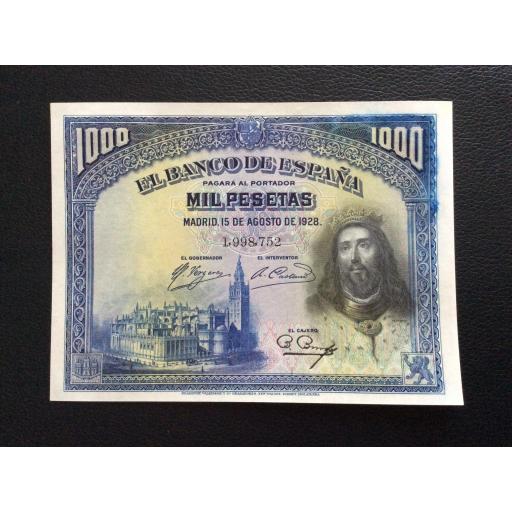 1000 PESETAS 1928 - SAN FERNANDO - PLANCHA SIN CIRCULAR  [0]
