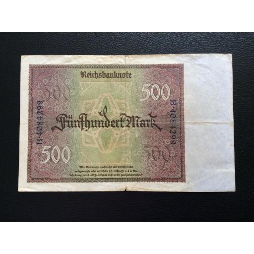 500 MARK 1922 - BERLÍN ALEMANIA - REICHSBANKNOTE [1]