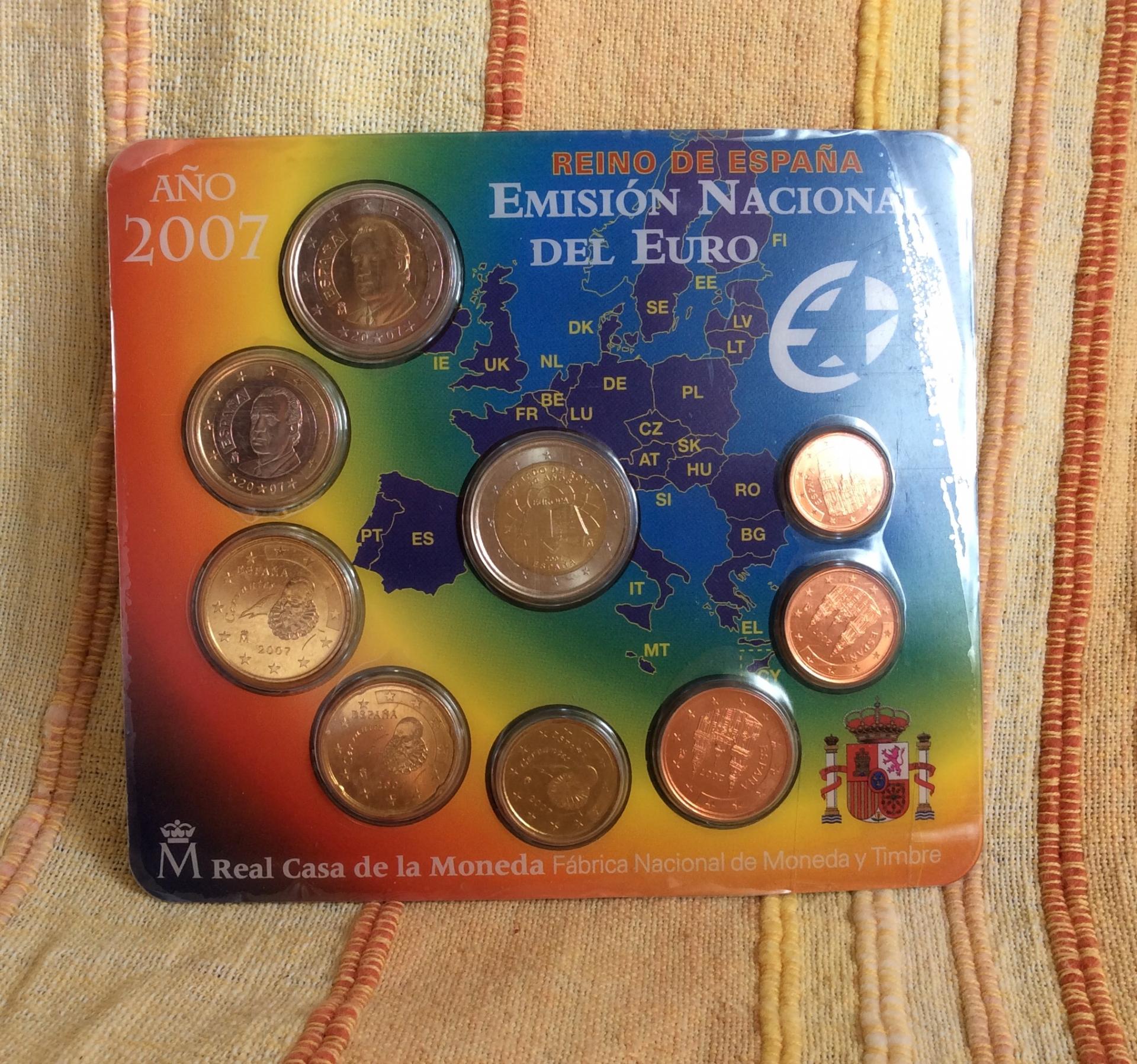 CARTERA ESPAÑA - SERIE EUROS 2007 - CON 2€ CONMEMORATIVOS
