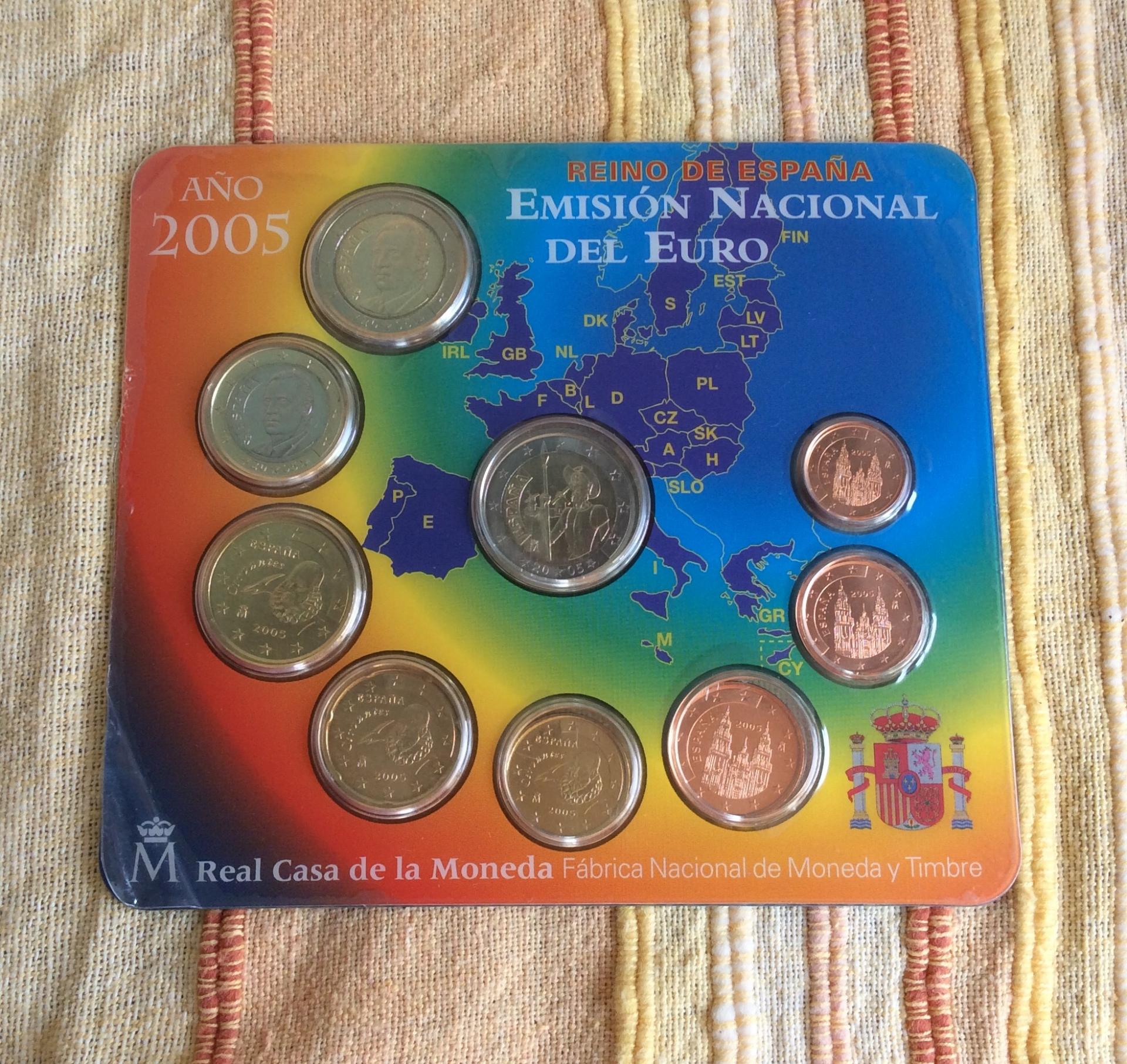 CARTERA ESPAÑA - SERIE EUROS 2005 - CON 2€ CONMEMORATIVOS