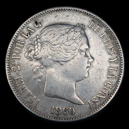 20 REALES 1860 - ISABEL II - SEVILLA 