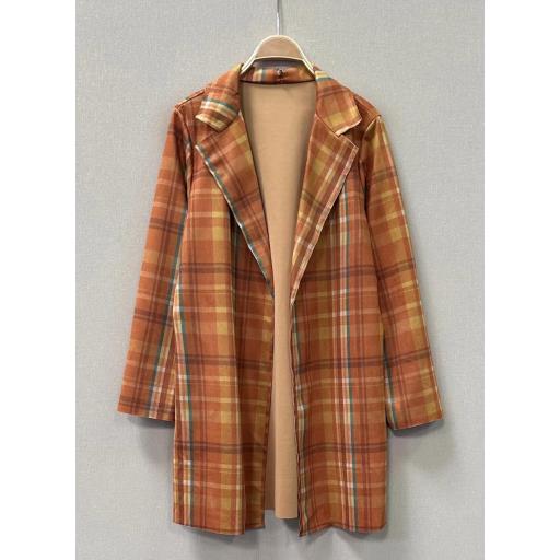 Chaqueta larga estampada