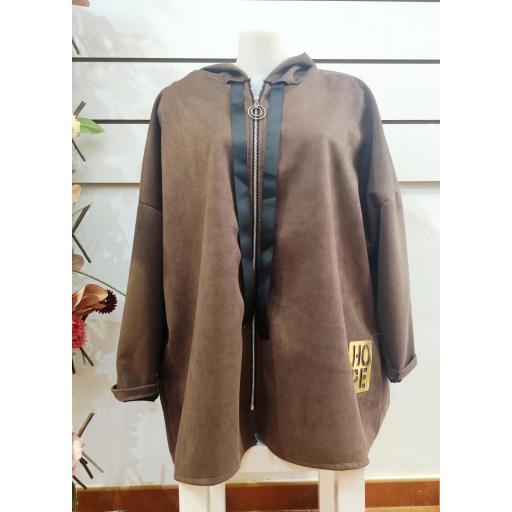Chaqueta maxi chocolate [0]