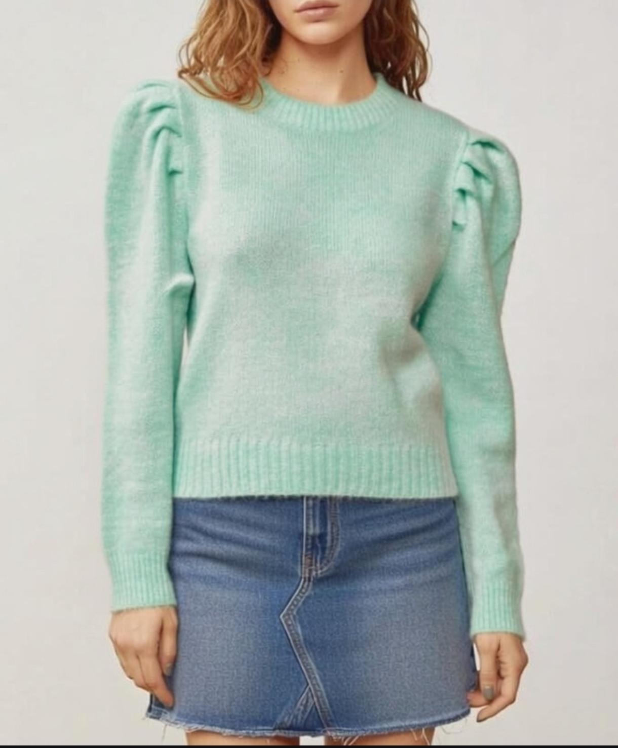 jersey de punto mangas abullonadas